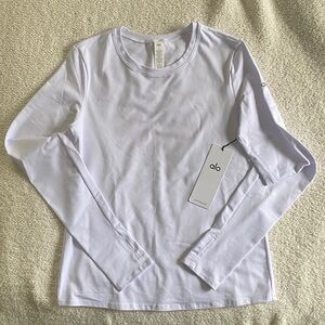 ALO NWT Alosoft Finesse Long Sleeve white